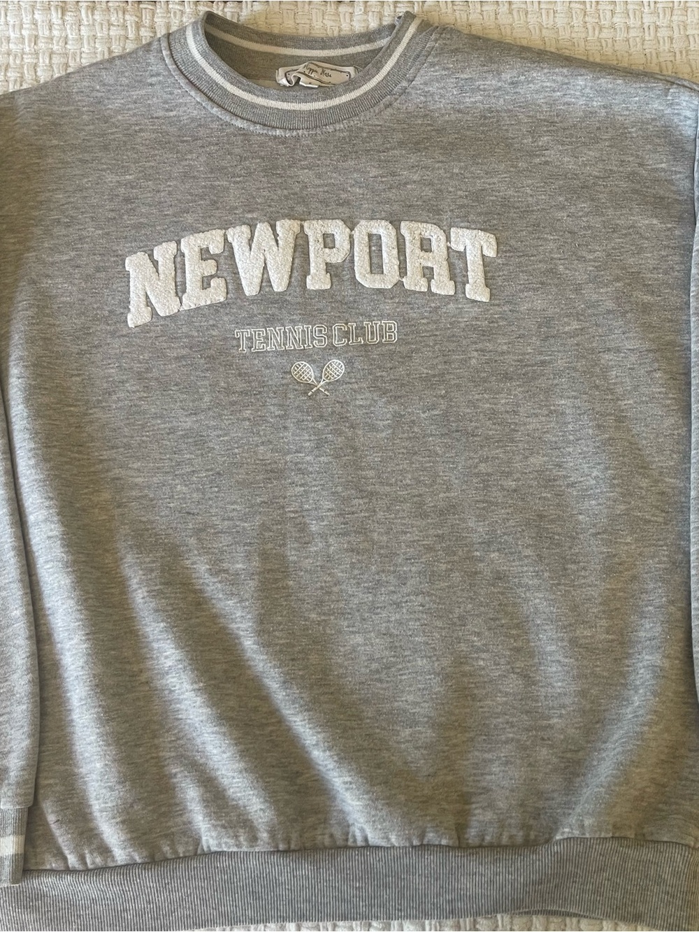 Newport Tennis Club Grey Crewneck Sweatshirt